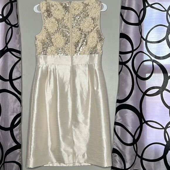Tahari women's gold cream dress size 6 - Picture 14 of 16
